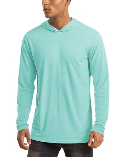 UPF 50+ Men's Hooded Sun Protection T-Shirts for Fishing and Athletic Pursuits
| Men's Hooded UPF 50+ Sun Protection Lo