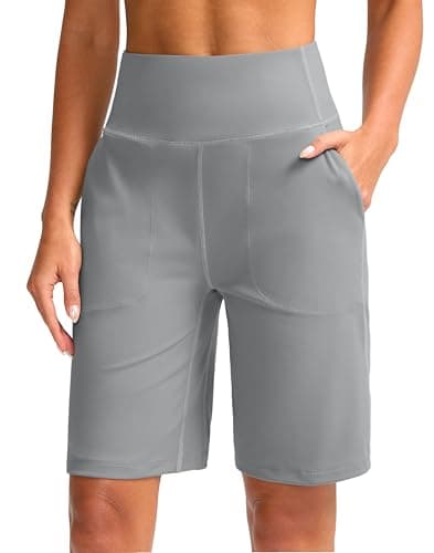G Gradual High Waisted Bermuda Shorts for Yoga and Casual Wear | 9" Knee Length | 2 Big Pockets | Women's Shorts
G Gradu