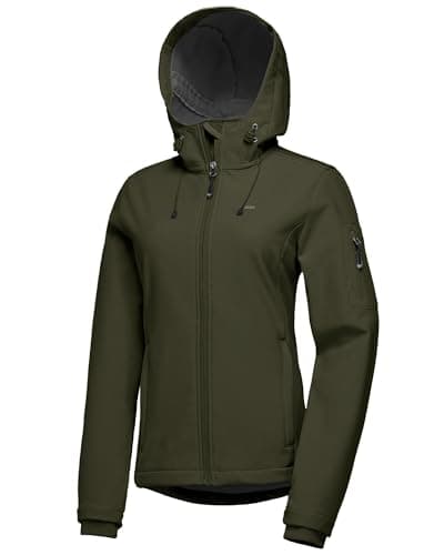 Women's 33,000ft Softshell Jacket, Fleece Lined Warm Windproof Coat for Outdoor Hiking
| 33,000ft Women's Softshell Hoo