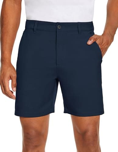 Men's PULI Golf Dress Shorts Flat Front Hybrid 7 Inch Lightweight Quick Dry Chino Casual with Pockets
| PULI Men's Golf