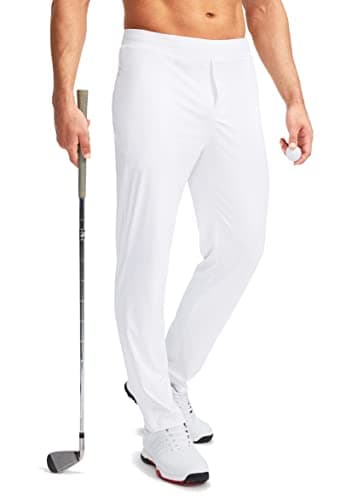 Pudolla Men's Stretch Golf Pants with Zipper Pockets Slim Fit Casual Joggers
| Pudolla Men's Golf Sweatpants Zipper Poc