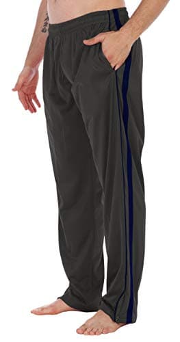 Gioberti Mens Athletic Track Pants with Zip Bottom - Comfortable Elastic Waist, Quick-Drying Material, Perfect for Fitne