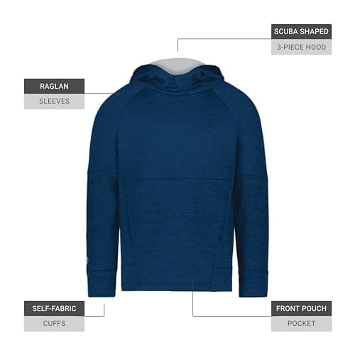 Holloway Boys Youth All-pro Performance Fleece Hoodie - Moisture Wickingcomfort, Breathable Design for School and Play,