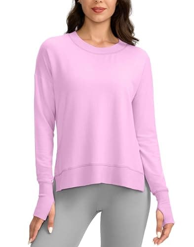 Soft and Comfortable Gradual Sweatshirt for Women Yoga Tops
| Buttery Soft Modal Pullover Shirts with Side Slit Thumb H