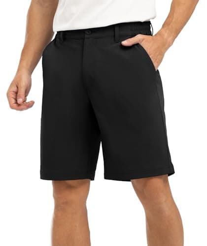 Rdruko Men's Golf Stretch Shorts for Casual Quick Dry Elastic Waist Flat Front 5 Pockets 9 Inch Inseam