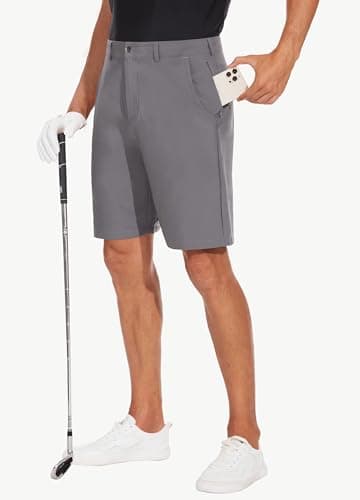 JWM Mens Lightweight Hybrid Casual Dress Work Flat Front Shorts with 5 Pockets Quick Dry UPF50
| JWM Mens 7"/9" Stretch