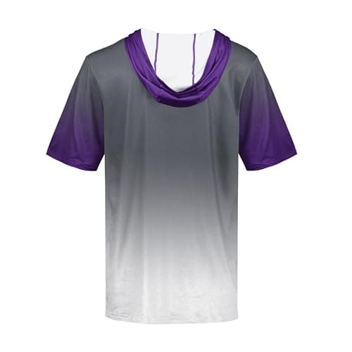 Holloway Men's NCAA Collegiate Short Sleeve Gradient Cotton-Touch Hoodie Official Team Apparel Game Day Comfort