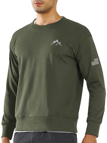 NORTHYARD Men's Long Sleeve Crewneck Sweatshirt for Casual Comfortable Moisture Wicking Cotton Sweatshirts