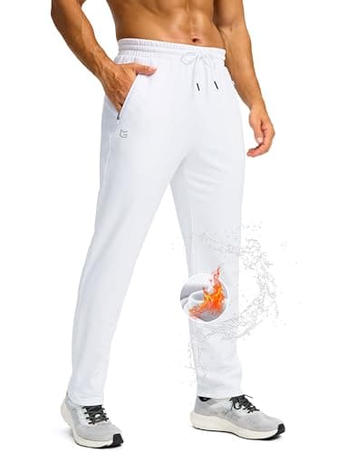 G Gradual Men's Fleece Lined Winter Pants Best for Men Athletes in Cold Weather Zipper Pockets Sweatpants  
G Gradual Me