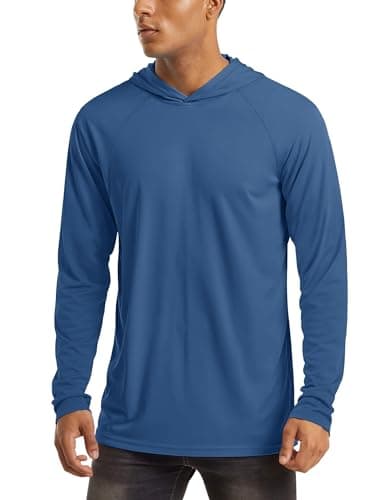 UPF 50+ Men's Hooded Sun Protection T-Shirts for Fishing and Athletic Pursuits
| Men's Hooded UPF 50+ Sun Protection Lo