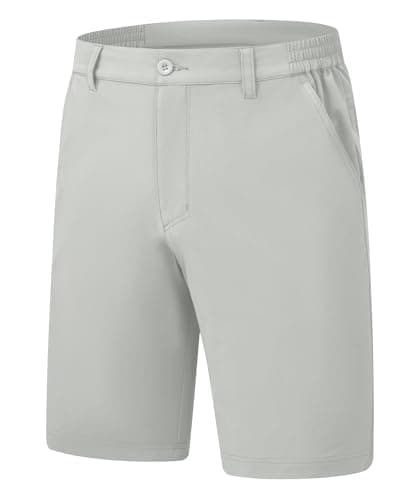 Rdruko Men's Golf Stretch Shorts for Casual Quick Dry Elastic Waist Flat Front 5 Pockets 9 Inch Inseam