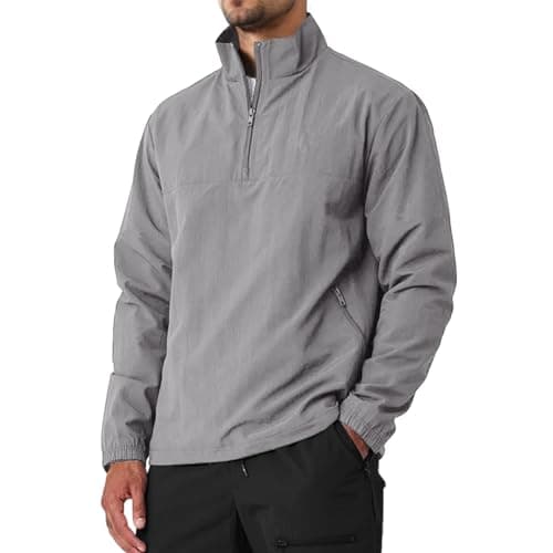 Aulemen Men's Casual Quarter Zip Pullover Golf Windbreakers
| Aulemen Men's Lightweight Jacket for Hiking Running
| Aul