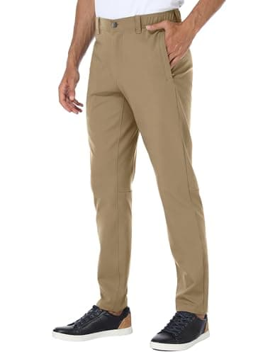 Puli Golf Pants Men Stretch Slim Fit Dress Casual Work Hiking Tapered Waterproof Pants with Pockets
Puli Golf Pants Men