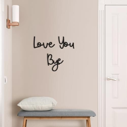 Dripykiaa Love You Bye Wood Sign Boho Decor Express Love and Warm for Your Family Home Wall Art Gift Valentine Decoratio