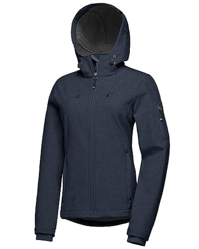 Women's 33,000ft Softshell Jacket, Fleece Lined Warm Windproof Coat for Outdoor Hiking
| 33,000ft Women's Softshell Hoo