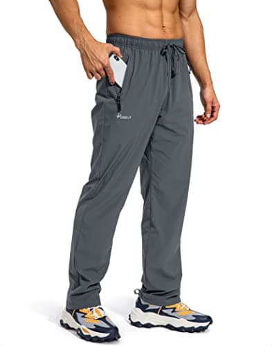 Pudolla Men's Elastic Waist Workout Jogging Pants for Fitness Enthusiasts with Zipper Pockets
| Pudolla Men's Athletic