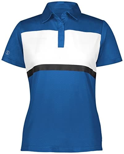 Holloway Sportswear Womens Prism Bold Polo XL Royal/White + Size XL + Women's Fashion + Outdoor Activities + Moisture Wi