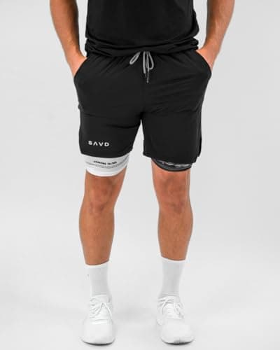 Christian Performance Shorts - Men's Gym & Sport Shorts with Pockets & Compression Liner, Bible Verse Activewear for Fit