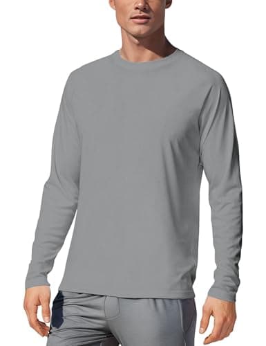 Men's UPF 50+ Quick Dry Long Sleeve Tee Shirt for UV Sun Protection Swimming Running Workout
| Men's UPF 50+ UV Sun Pro