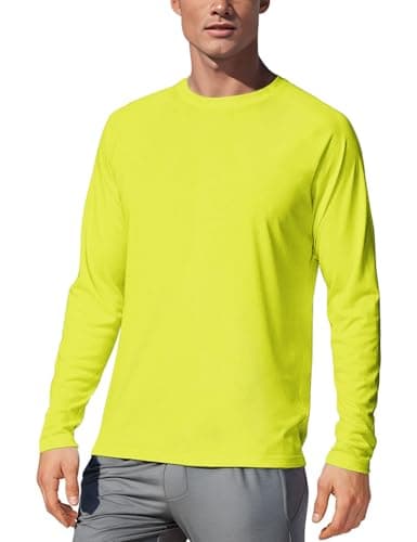 Men's UPF 50+ Quick Dry Long Sleeve Tee Shirt for UV Sun Protection Swimming Running Workout
| Men's UPF 50+ UV Sun Pro