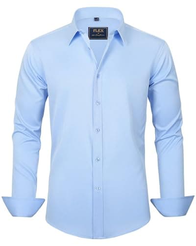 Men's Solid Long Sleeve Stretch Wrinkle-Free Formal Shirt J.VER Business Casual Button Down
| J.VER Men's Long Sleeve S