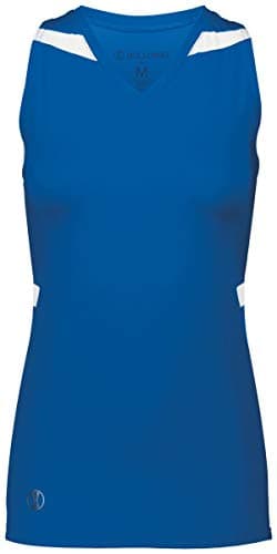 Holloway Ladies Pr Max Compression Jersey XL Royal/White - Fast Drying Breathable Sportswear for Fitness Enthusiasts in