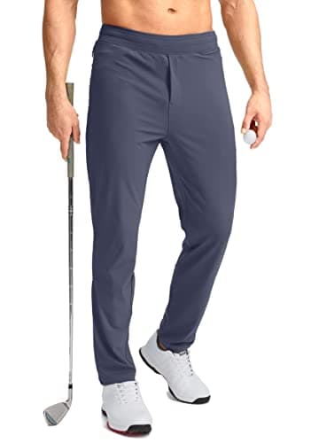 Pudolla Men's Stretch Golf Pants with Zipper Pockets Slim Fit Casual Joggers
| Pudolla Men's Golf Sweatpants Zipper Poc