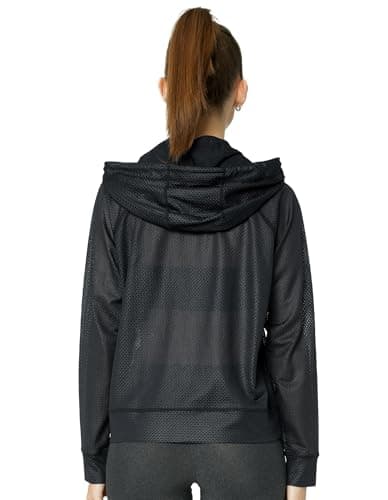 Light and Cozy Women's Long Sleeve Mesh Hoody for Active Wear
| Sheer Hooded Sweatshirt for Women: Lightweight and Styl