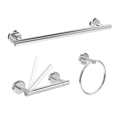 Matte Black SUS304 Stainless Steel Double Post Pivoting Toilet Paper Holder & Towel Ring Bathroom Hardware Set
| Double