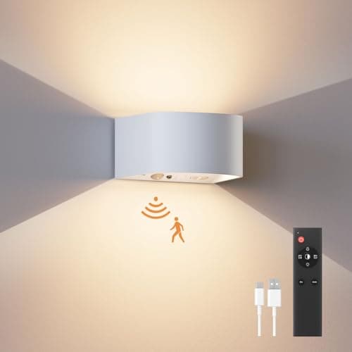 FULEN Motion Sensor Wall Light with Remote Control, Black 2 Pack  
FULEN Motion Sensor Wall Light 5000mAh Rechargeable B