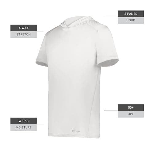 Coolcore Technology Men's Short Sleeve Hoodie for Outdoor Activities
| Breathable Short Sleeve Hoodie for Men with Cool
