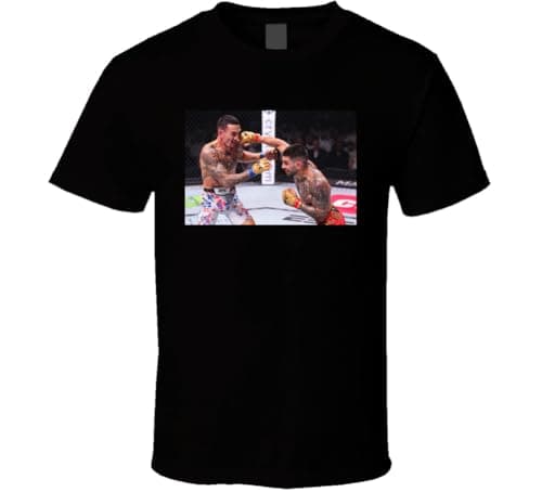 Ilia Topuria Knocking Out Max Holloway T-Shirt for MMA Buffs Post Fight Nights Size-L Style