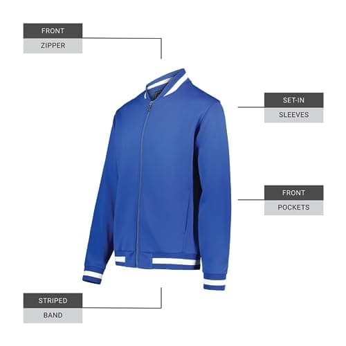 Holloway Men's V-Street Full Zip Jacket + Warmth + Outdoor Enthusiasts + Fall Hiking + Quick-Dry Technology + 2-Layer Ma