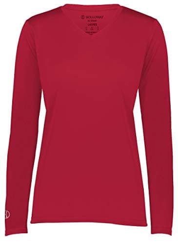 Holloway Ladies Momentum Long Sleeve Tee 2Xl Scarlet - Warmth, Fashion, Layering Essential