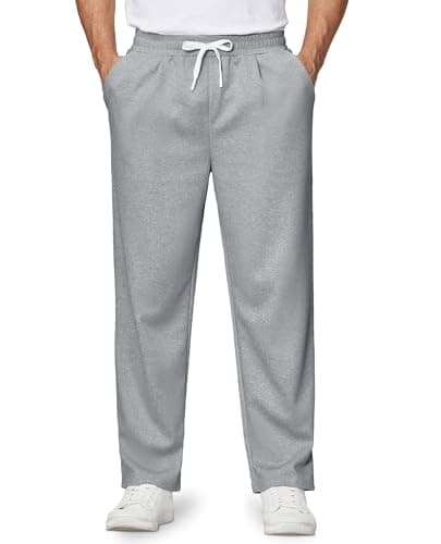 Gentle Mens Sweatpants with Pockets for Casual Wear and Workout 
| Alimens Open Bottom Sweat Pants with Drawstring for