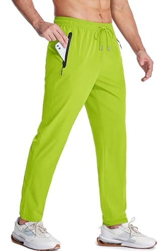 Men's Lightweight Hiking Pants with Quick Dry and Zipper Pockets
| Men's Quick Dry Running Pants Open Bottom Sweatpants
