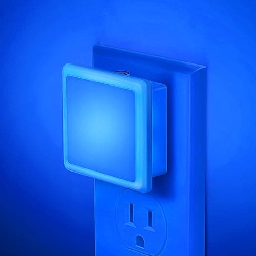JandCase 2 Pack Night Lights for Bathroom and Hallway, Dusk-to-Dawn Sensor, Soft White LED 3000K