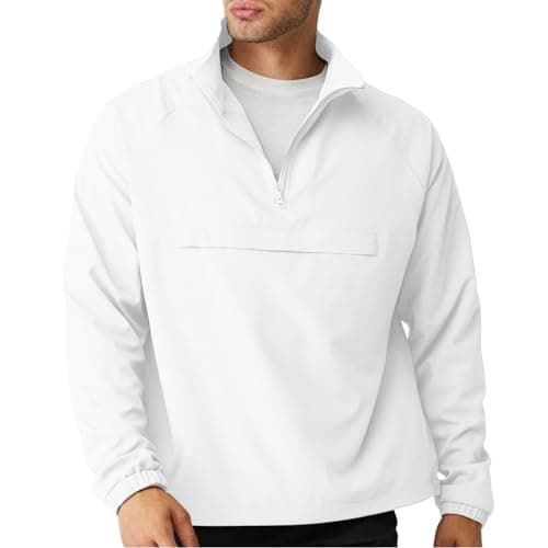 Men's Lightweight Quarter Zip Windbreaker Jacket for Golf, Hiking, and Running
| SEGANUP Men's Lightweight Quarter Zip