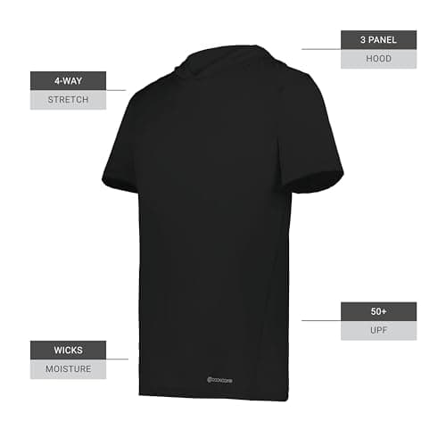 Holloway Men's Coolcore Short Sleeve Hoodie for Warm Climate Outdoor Activities
| Holloway Men's Coolcore Short Sleeve