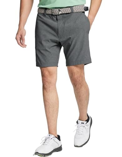 Men's M Maalreg Golf Shorts Lightweight Dry Fit Stretch Flat Front Casual Sport Heather Hybrid Flex 7/9 Inch Shorts
| M