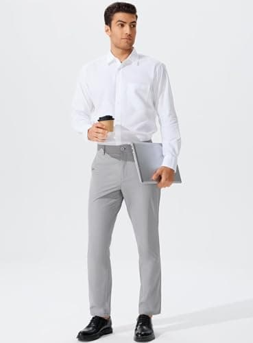 QPNGRP Men's Lightweight Stretch Golf Pants for Summer Inseam 30"/32"/34"
| QPNGRP Men's Golf Work Dress Pants Inseam 3