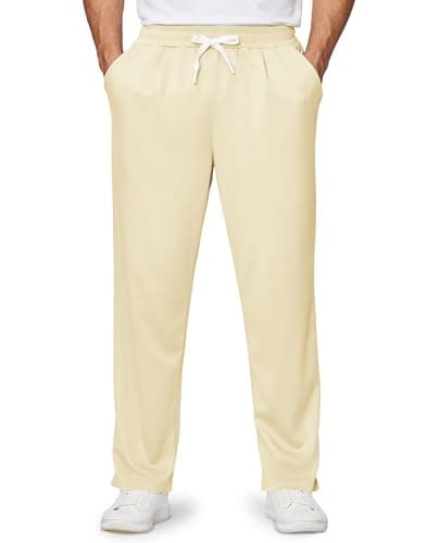 Gentle Mens Sweatpants with Pockets for Casual Wear and Workout 
| Alimens Open Bottom Sweat Pants with Drawstring for