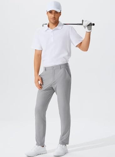 QPNGRP Men's Lightweight Stretch Golf Pants for Summer Inseam 30"/32"/34"
| QPNGRP Men's Golf Work Dress Pants Inseam 3