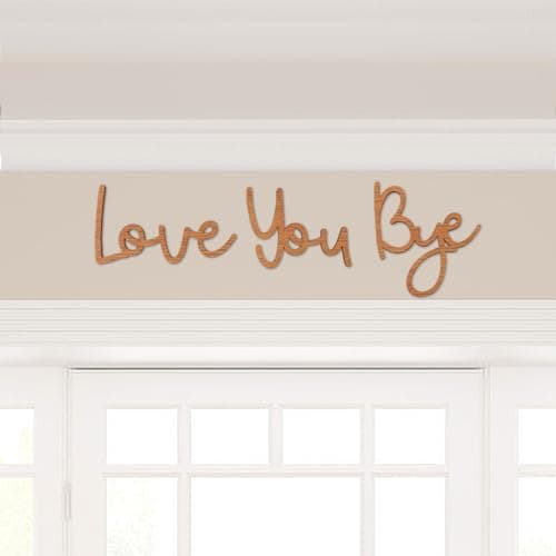 Dripykiaa Love You Bye Wood Sign Boho Decor Express Love and Warm for Your Family Home Wall Art Gift Valentine Decoratio