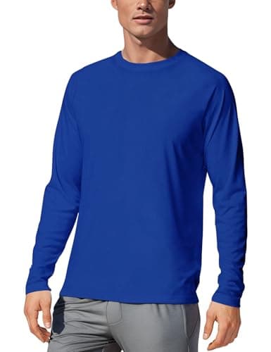 Men's UPF 50+ Quick Dry Long Sleeve Tee Shirt for UV Sun Protection Swimming Running Workout
| Men's UPF 50+ UV Sun Pro