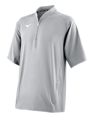 Mizuno Men's Gametime Short Sleeve Hitting Jacket for Baseball Players on Game Day - Breathable Design, Comfortable Fit,