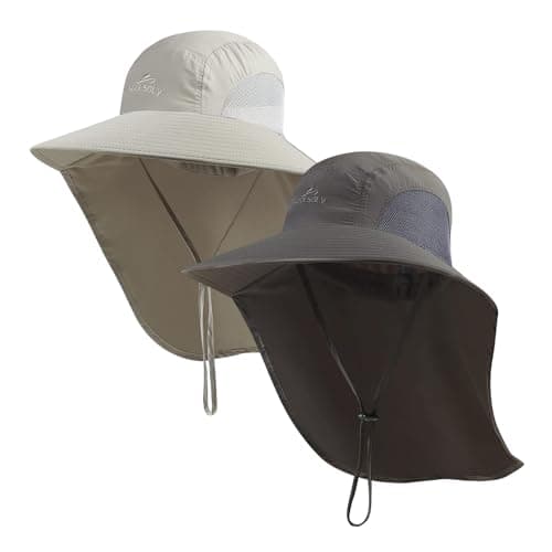 KOOLSOLY Outdoor Sun Hat for Men with 50+ UPF Protection, Perfect for Dad on Fishing Trips and Safari Adventures