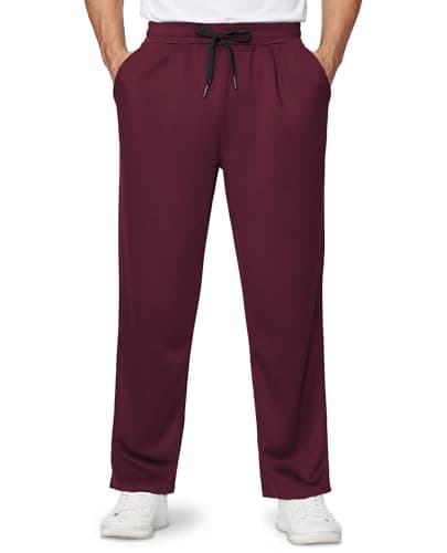 Gentle Mens Sweatpants with Pockets for Casual Wear and Workout 
| Alimens Open Bottom Sweat Pants with Drawstring for