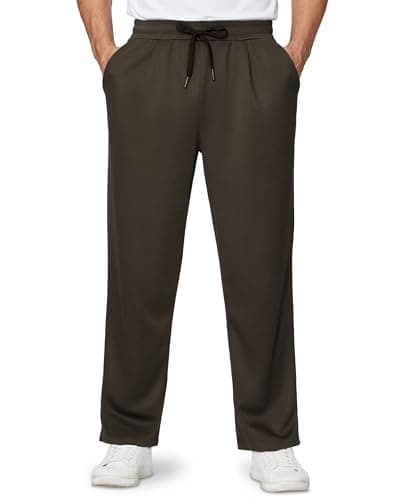 Gentle Mens Sweatpants with Pockets for Casual Wear and Workout 
| Alimens Open Bottom Sweat Pants with Drawstring for