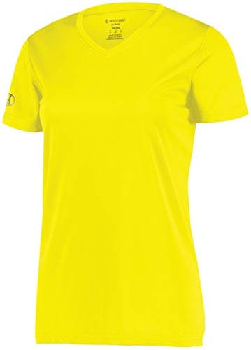 Holloway Ladies Momentum Tee 2XL Electric Yellow + Core Warmth + Active Women + Outdoor Runs + Quick Dry + Moisture Wick